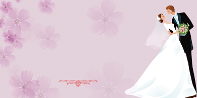 婚庆签到台粉色清新浪漫婚礼桌牌背景