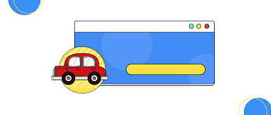 汽车租赁简约插画公众号logo背景