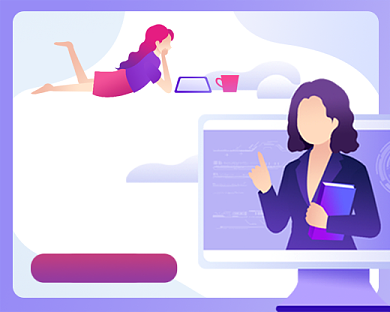 金融知识讲堂手绘卡通小程序封面背景