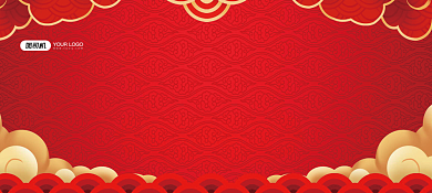 春节红色代金券优惠券背景