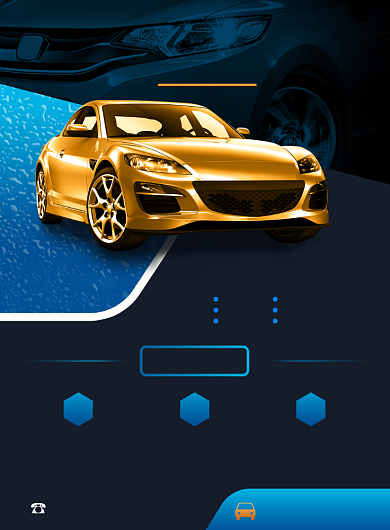 租赁黄蓝时尚一站式汽车服务宣传海报背景