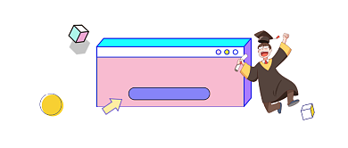 考研教育培训简约插画公众号logo背景