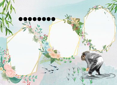 节约粮食手抄报小报卡通风小清新背景