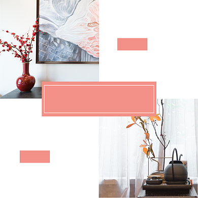 文艺清新家居简单生活装修方形配图背景