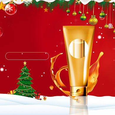 红色圣诞节狂欢活动通用主图背景