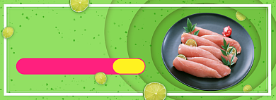 绿色生鲜鸡胸肉食品安全banner背景