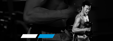 简约运动健身哑铃海报背景