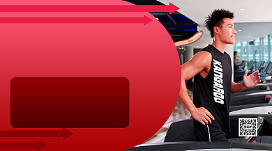 健身房红色简约风宣传手机横版海报背景