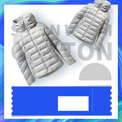 冬季上新男装羽绒服优惠券渐变主图背景