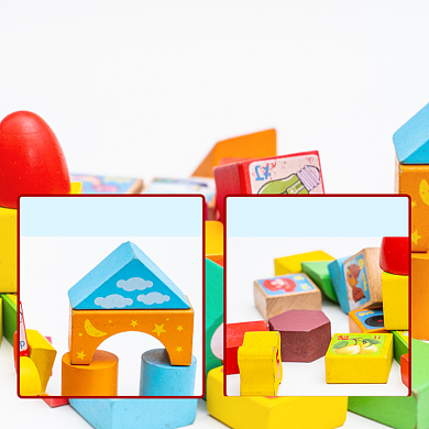 儿童玩具类淘宝主图直通车积木模板背景