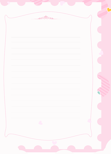 情书清新粉色可爱风520告白情人节信纸背景