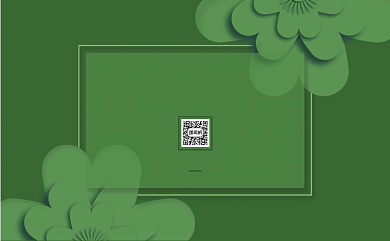 花店花坊绿色名片背景