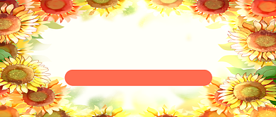 你好八月卡通向日葵公众号首图背景