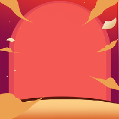 红色金色相间质感红包来啦公众号次图背景