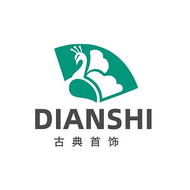 古典珠宝玉器石器孔雀LOGO