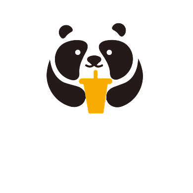 餐饮店奶茶店饮品店熊猫LOGO背景