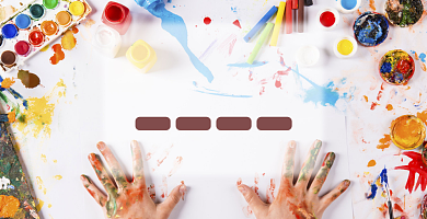 美术培训白色简约写实展板背景