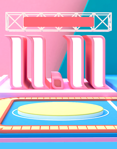 双11活动C4D通用促销产品宣传海报全球背景