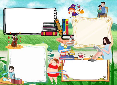 说好普通话小报手抄报卡通绿色背景