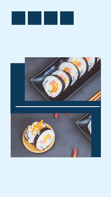 日式料理寿司宣传促销文章配图背景