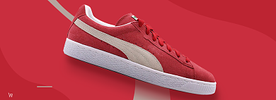 红色鞋子运动休闲男鞋简约海报背景