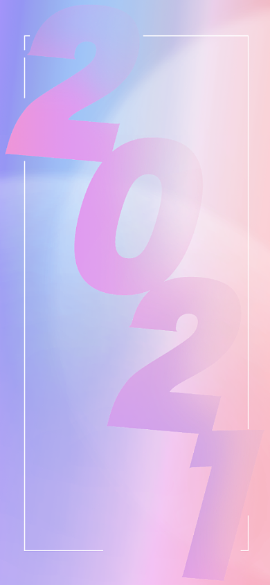 2021新年祝福愿望梦幻手机壁纸背景