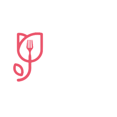 西餐厅花朵创意刀叉LOGO背景