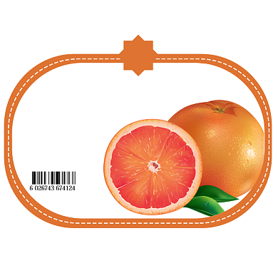橙子新鲜蔬果简约风标签不干胶背景