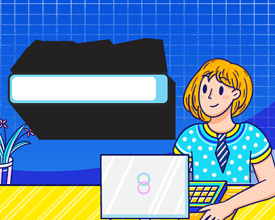 卡通扁平考研教育培训小程序封面背景