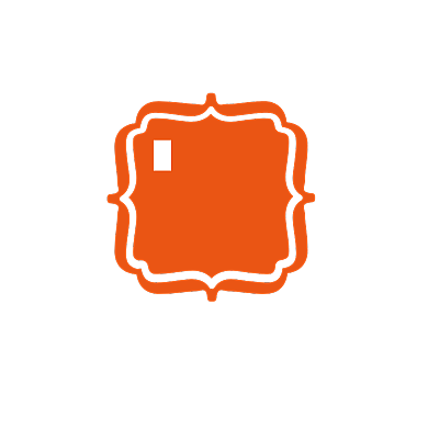 橙色中国风传统食品logo背景