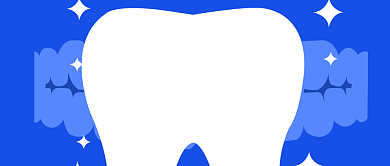 蓝色口腔健康知识医疗新媒体首图背景
