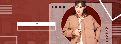 双十二女装羽绒服直播大促背景