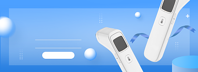 健康温度计淘宝电商banner图背景