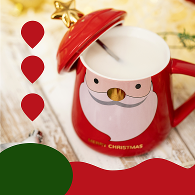 圣诞老人茶杯日用品淘宝主图直通车模板背景