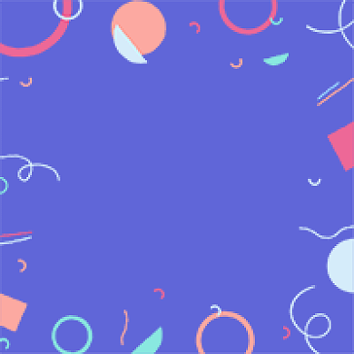 蓝紫色孟菲斯风格直播回顾公众号次图背景