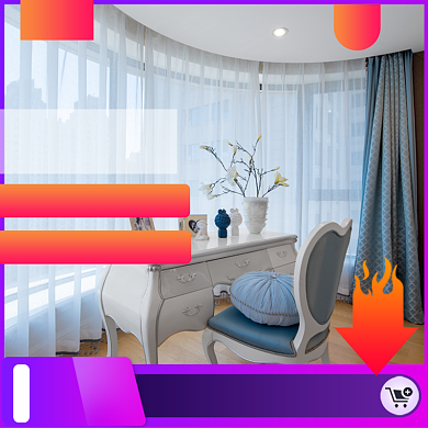 窗帘双十二家具主图直通车背景