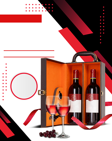 黑色星期五红酒葡萄酒酒类促销海报背景