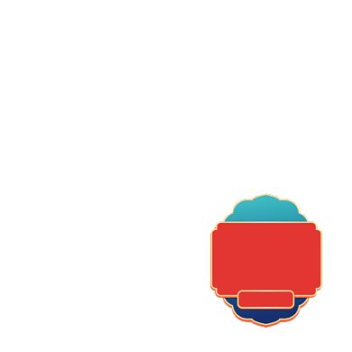 卡通中国风半价优惠图标背景