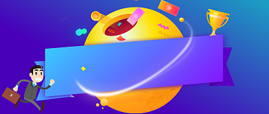 年度销售冠军手绘卡通公众号首图背景