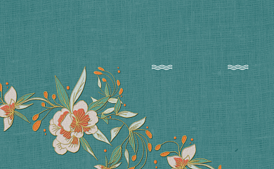 花卉店铺刺绣风格名片背景