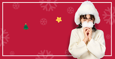 圣诞节冬季女装服饰海报banner背景