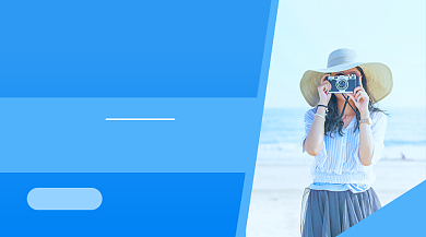 急速变焦拍摄vlog摄影后期蓝色简约课程封面背景