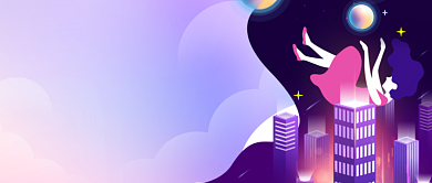 紫色书单推荐治愈公众号首图背景