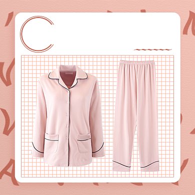 冬季上新女式睡衣促销日系简约主图背景