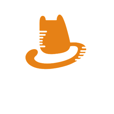 橘猫宠物店猫舍LOGO标志背景