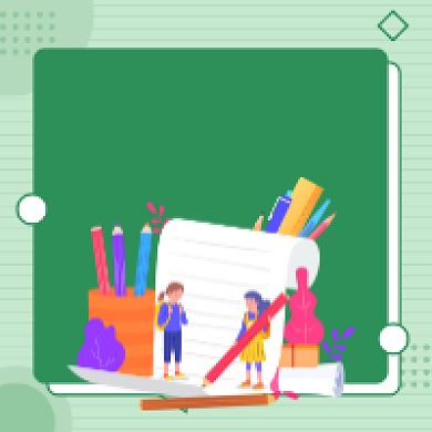 开课啦绿色清新插画公众号次图背景