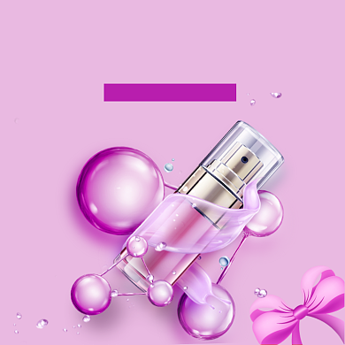 美妆护肤紫色直播入口图直通车主图背景