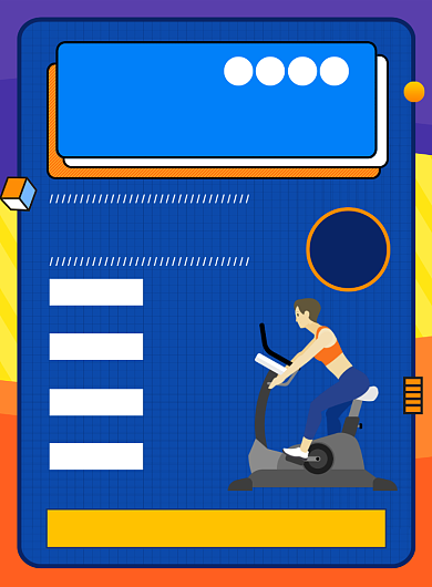 室内健身运动招募宣传印刷海报背景