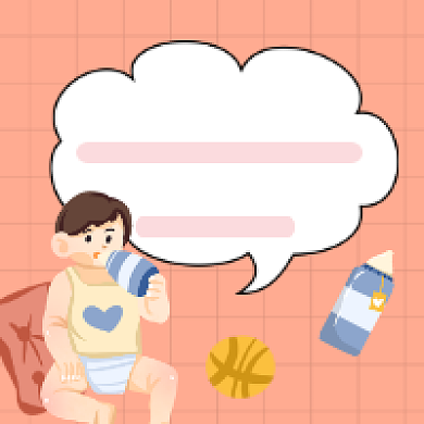 全职奶粉测评可爱插画公众号次图背景