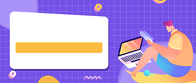 紫色卡通手绘0基础PR入门公众号首图背景